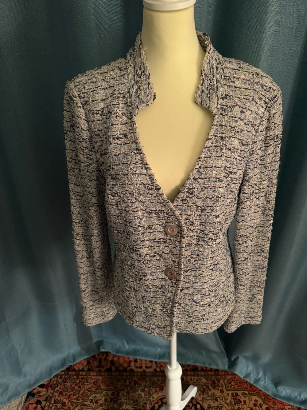 St. John Tweed Blazer in Shades of Blue